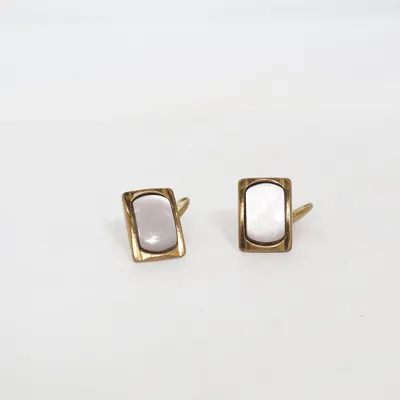 Manschettknappar (Grå, Guldfärgad) Okänd metall