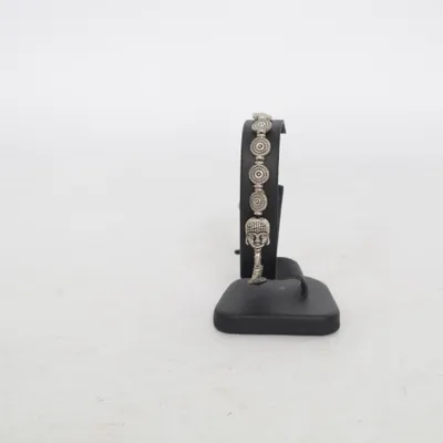 Bracelet (Silver, Black) Unknown metal