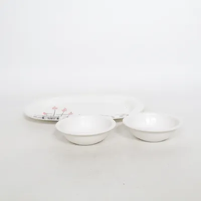 Ensemble de vaisselle (Blanc, Gris, Rouge)