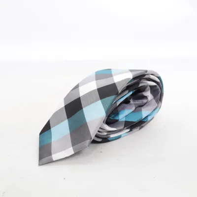Stropdas (Blauw, Zwart, Grijs) van Abrams Zijde