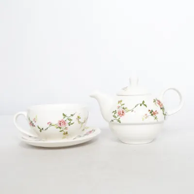 Theepot (Wit, Meerkleurig)