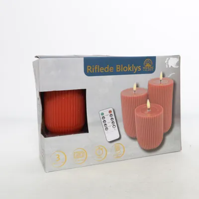 Bougie LED (Riflede Bloklys) de Nordic