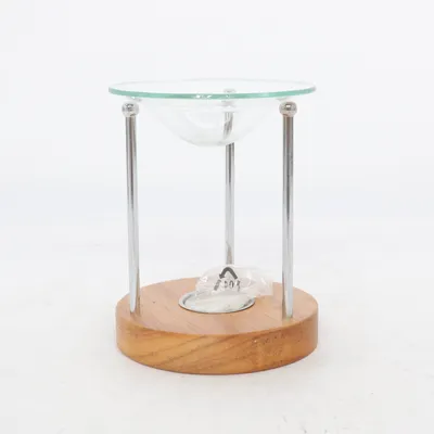 Candle holder (Transparent, Brown, Silver)