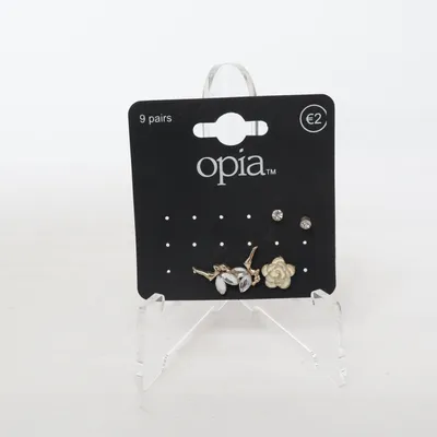 Earrings (Gold, White) from Opia Unknown metal