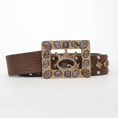 Belt (Brown, Multicolored) from Save the Queen Leather