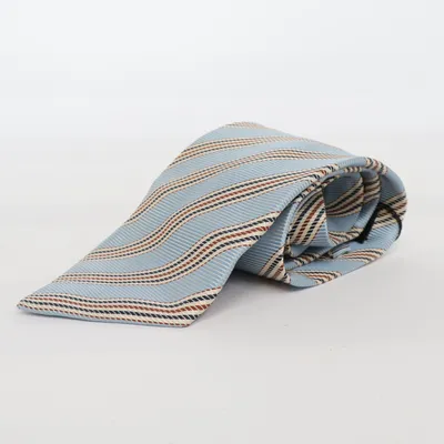 Stropdas (Blauw, Bruin, Wit) van Amanda Zijde