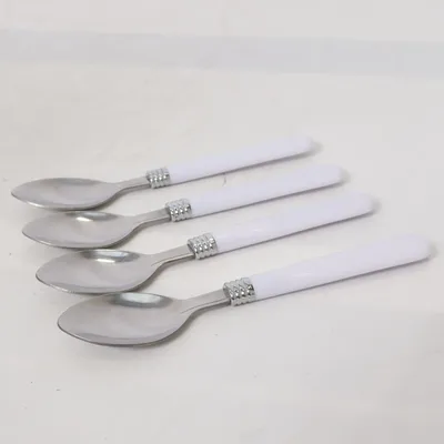 Spoon (White, Silver) Stainless steel