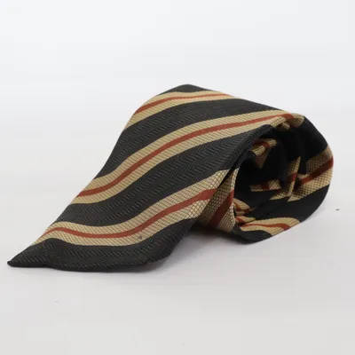 Krawatte (Schwarz, Beige, Rot) von Atlas Design Seide