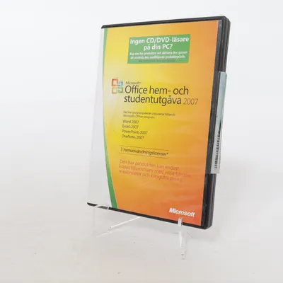 Software (Office Hem- och Studentutgåva 2007, CD, DVD, innehåller programvaror: Word, Excel, PowerPoint och OneNote) van Microsoft