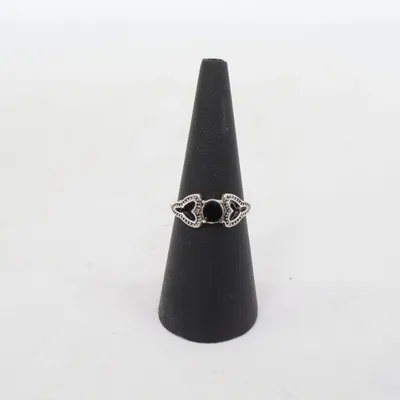 Ring (Zilver, Zwart) Onbekend materiaal