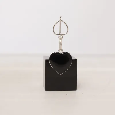 Hänge (Svart, Silverfärgad) Okänd metall