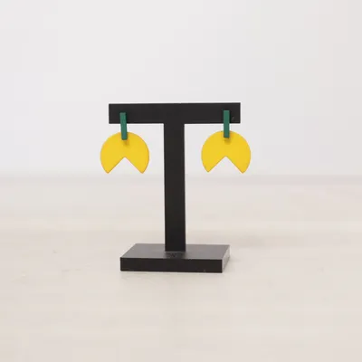 Örhängen (Gul, Grön) Okänd metall