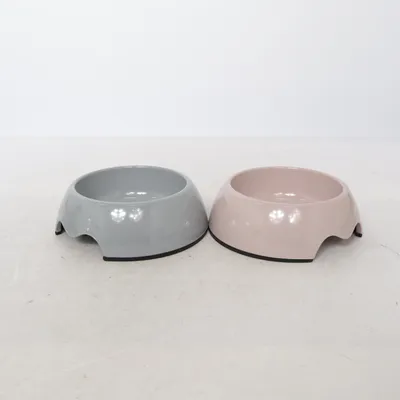 Madskål (Grå, Pink)