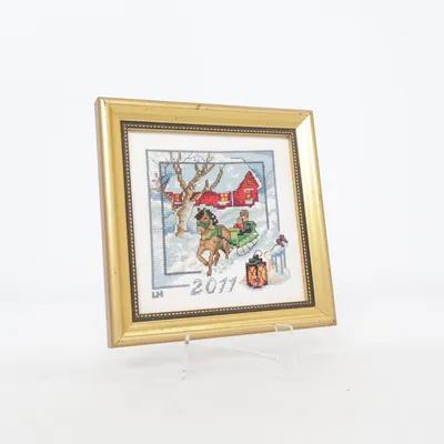 Embroidered wall hanging