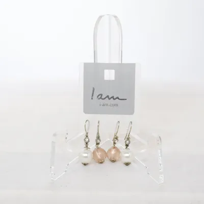 Boucles d'oreilles (Rose, Blanc) de I Am Métal inconnu