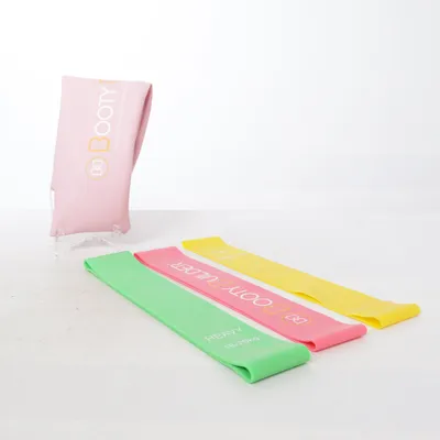 Träningsband (Grön, Rosa, Gul) från Booty Builder