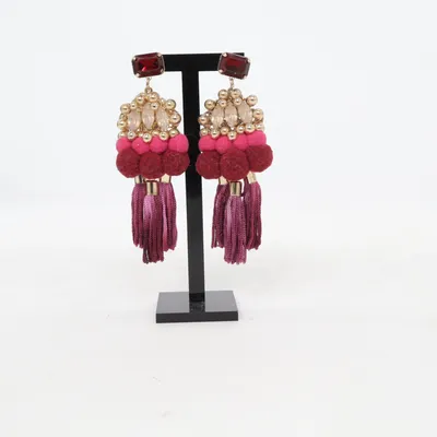 Oorbellen (Lila, Roze, Goud) Onbekend materiaal