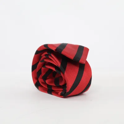 Cravate (Rouge, Noir) de Dako Soie