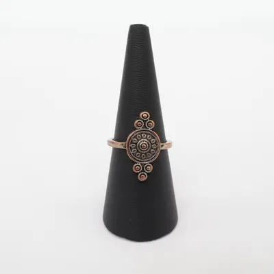 Ring (Silver, Brown) Unknown metal