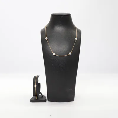 Sieradenset (Goud, Wit) Onbekend materiaal