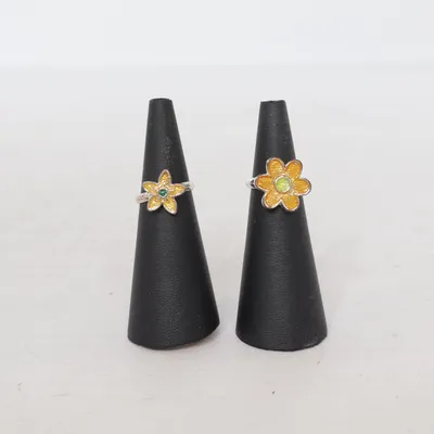 Bague (Argent, Jaune, Multicolore) Métal inconnu