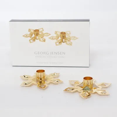 Candle holder (Gold) from Georg Jensen