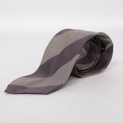 Tie (Gray, Purple) from Donna Karan Silk