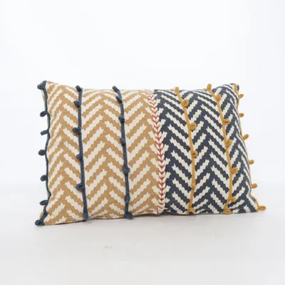 Prydnadskudde (Brun, Blå, Flerfärgad) från Lawrence Grey Home Bomull