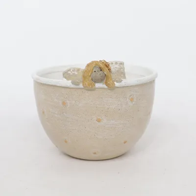 Bowl (Beige, White)