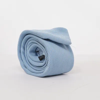 Cravate (Bleu, Blanc) de Michaelis Soie