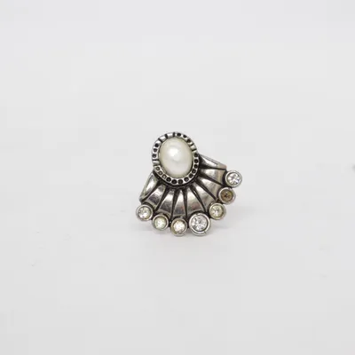 Broche (Sølv, Hvid) Ukendt metal