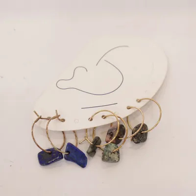 Earrings (Gold, Multicolored) Unknown metal