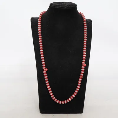 Collier (Rouge, Blanc) Plastique