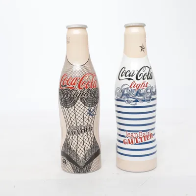 Fles (Wit, Blauw, Beige) van Coca Cola