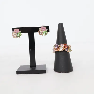 Parure de bijoux (Or, Multicolore) Métal inconnu