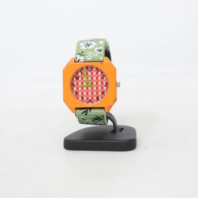 Wristwatch (Green, Orange, Multicolored)