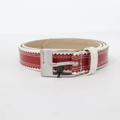 Belt (Red, White) from SAND Leather