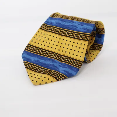 Tie (Blue, Yellow, Black) from Carnaval de Venise Silk