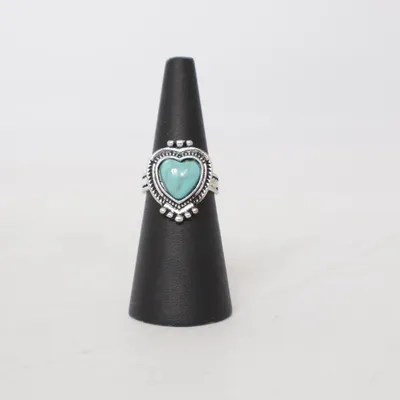 Ring (Turkis, Sølv) Ukendt metal