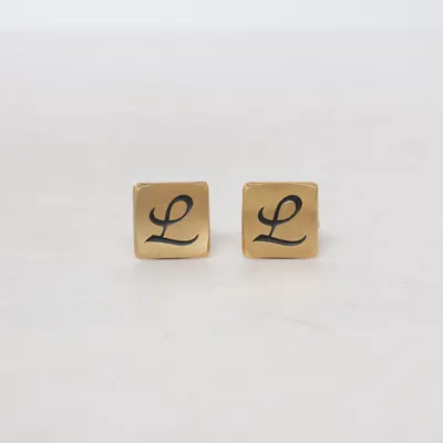 Manschettknappar (Guldfärgad) Okänd metall