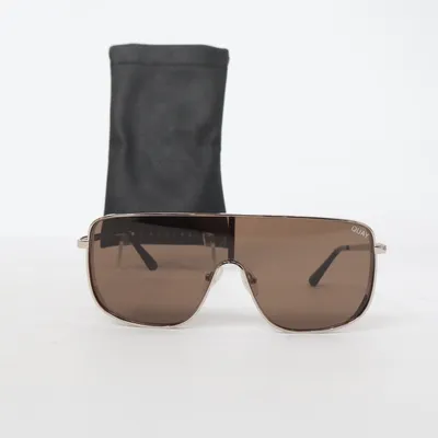 Sunglasses (Brown, Silver) from Quay Australia