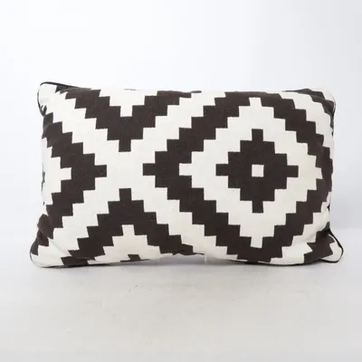 Prydnadskudde (Svart, Vit)
