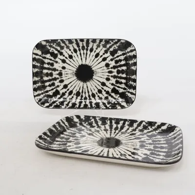 Plateau de service (Noir, Blanc) de Victoria's Design House