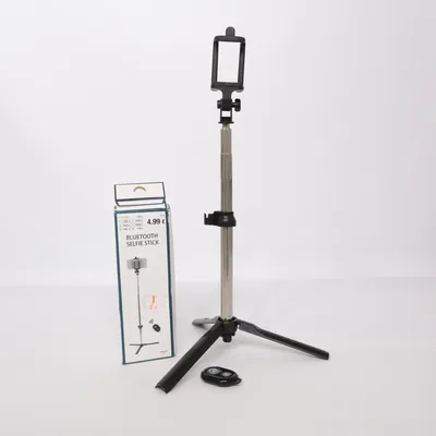 Selfie stick (Sort, Grå) fra Bluetooth