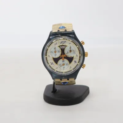 Armbandsur (Blå, Guldfärgad, Vit) från Swatch