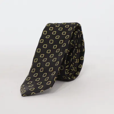 Tie (Black, Yellow) from Amanda Silk