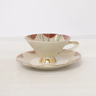 Kopp (Röd, Vit, Guldfärgad) från Bavaria