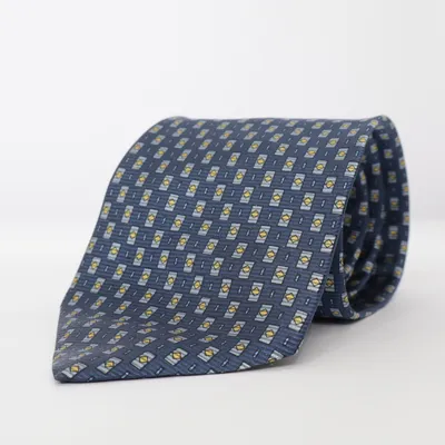 Tie (Blue, Yellow) from Tie Rack Silk