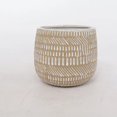 Blomsterkrukke (Hvid, Beige) fra Blonde