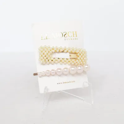 Hairclip (White, Gold) from Lé Mosch